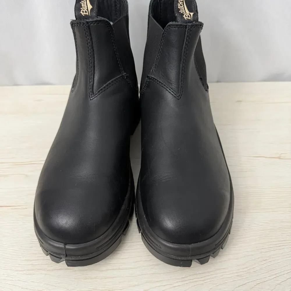 Blundstone 2240 Lug Chelsea Boots Mens Size 9.5 Wide US Black Leather Chelsea